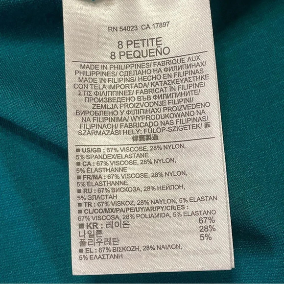 BANANA REPUBLIC Ponte Cut Out Dress in Cosmic Teal - Picture 7 of 7